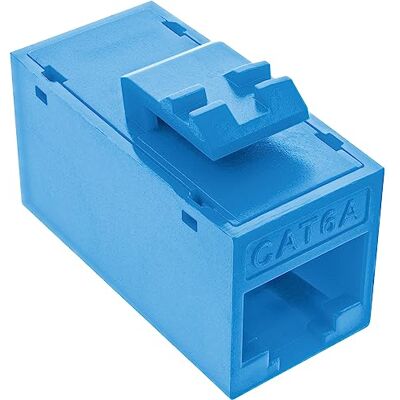 InLine 8er Pack ® Keystone RJ45 Buchse/Buchse, ungeschirmt, Cat.6A, blau InLine 8er Pack ® Keystone RJ45 Buchse/Buchse, ungeschirmt, Cat.6A, blau
