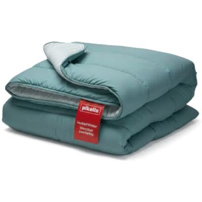 PIKOLIN Bettdecke 220 x 220 cm. Wende-Bettdecke mit 300g Daunen-Touch Faser, Warm und Atmungsaktiv, Ganzjahres-Steppdecke, Hochwertige Schlafdecke, Hypoallergen, Farbe Grün/Grün PIKOLIN Bettdecke 220 x 220 cm. Wende-Bettdecke mit 300g Daunen-Touch Faser, Warm und Atmungsaktiv, Ganzjahres-Steppdecke, Hochwertige Schlafdecke, Hypoallergen, Farbe Grün/Grün