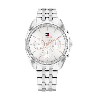 Tommy Hilfiger Multi Zifferblatt Quarz Uhr für Damen mit Silbernes Edelstahlarmband 1782802 Tommy Hilfiger Multi Zifferblatt Quarz Uhr für Damen mit Silbernes Edelstahlarmband 1782802