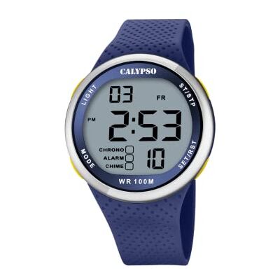 CALYPSO Uhr Digital Herren aus Kautschuk Blau Sport-Herrenuhr CALYPSO Uhr Digital Herren aus Kautschuk Blau Sport-Herrenuhr