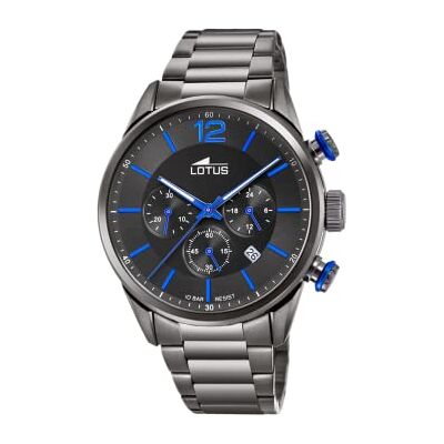 Lotus Herrenuhr Analog aus Edelstahl 316l Schwarz Lotus Herrenuhr Analog aus Edelstahl 316l Schwarz