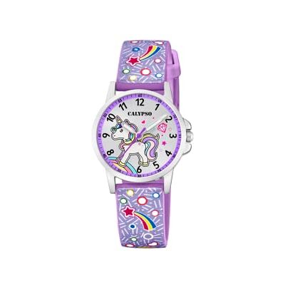 Calypso Mädchenuhr Analog aus Kautschuk Violett Calypso Mädchenuhr Analog aus Kautschuk Violett