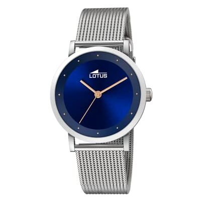 Lotus Trendy Damen Armbanduhr aus Edelstahl mit Milanaise-Armband in der Farbe Silber 35 mm Lotus Trendy Damen Armbanduhr aus Edelstahl mit Milanaise-Armband in der Farbe Silber 35 mm