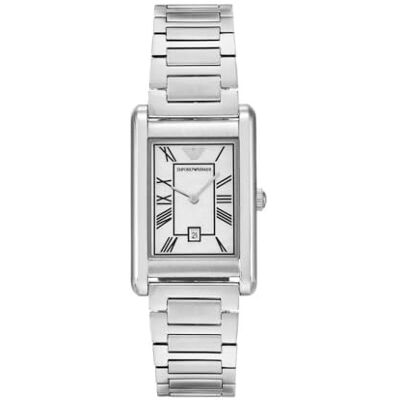 Giorgio Armani Watch for Men, Automatic Movement and 36mm Case Size with Stainless Steel, Leather or Silicone Strap Silberfarben, 25MM Giorgio Armani Watch for Men, Automatic Movement and 36mm Case Size with Stainless Steel, Leather or Silicone Strap Silberfarben, 25MM