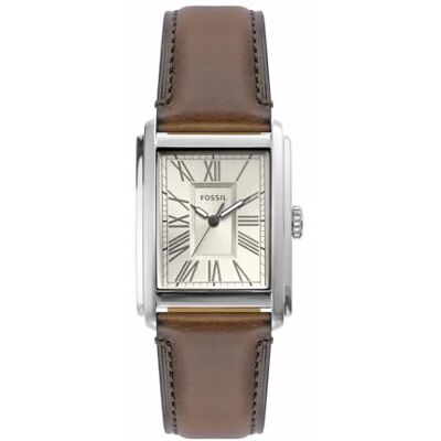 Fossil Carraway Uhr für Herren, Quarz-Dreizeigerwerk mit Leder- oder Edelstahlarmband Fossil Carraway Uhr für Herren, Quarz-Dreizeigerwerk mit Leder- oder Edelstahlarmband