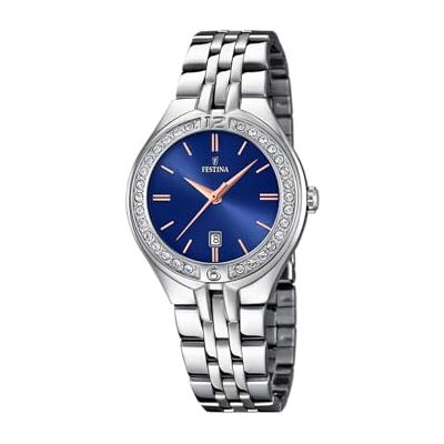 Festina Damenuhr Analog aus Edelstahl 316l Silberfarben Festina Damenuhr Analog aus Edelstahl 316l Silberfarben