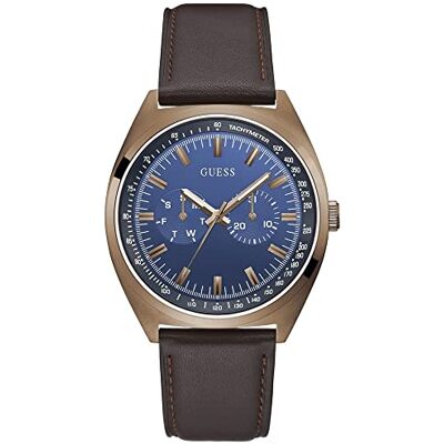 GUESS Watches Gents Blazer Herren Uhr analog Quarzwerk mit Leder Armband GW0212G2 GUESS Watches Gents Blazer Herren Uhr analog Quarzwerk mit Leder Armband GW0212G2