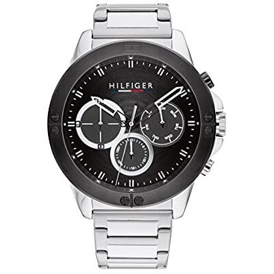 Tommy Hilfiger Multi Zifferblatt Quarz Uhr für Herren mit Silbernes Edelstahlarmband 1791890 Tommy Hilfiger Multi Zifferblatt Quarz Uhr für Herren mit Silbernes Edelstahlarmband 1791890