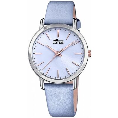 Lotus Damenuhr Analog aus Edelstahl und Leder Blau Lotus Damenuhr Analog aus Edelstahl und Leder Blau