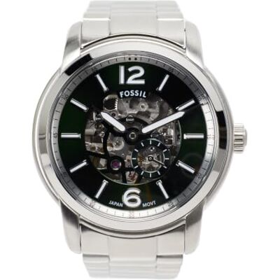 Fossil Heritage Herren-Uhr, Automatikwerk mit Edelstahl- oder Lederarmband Pfauengrün Fossil Heritage Herren-Uhr, Automatikwerk mit Edelstahl- oder Lederarmband Pfauengrün