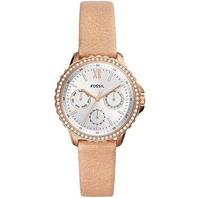 Fossil Izzy Watch for Women, Quartz Chronograph Movement with Stainless Steel or Leather Strap Fossil Izzy Watch for Women, Quartz Chronograph Movement with Stainless Steel or Leather Strap