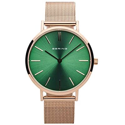 BERING Damen Uhr Quarz Movement Classic Collection mit Edelstahl und Saphirglas 14134-XXX Armbandsuhren 3 ATM, Roségold BERING Damen Uhr Quarz Movement Classic Collection mit Edelstahl und Saphirglas 14134-XXX Armbandsuhren 3 ATM, Roségold