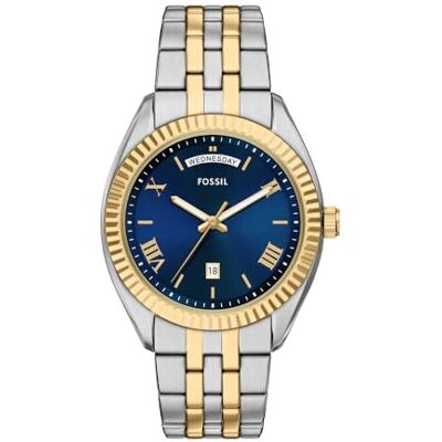 Fossil Campbell Herren 42MM Zweifarbige Edelstahluhr, FS6141 Fossil Campbell Herren 42MM Zweifarbige Edelstahluhr, FS6141