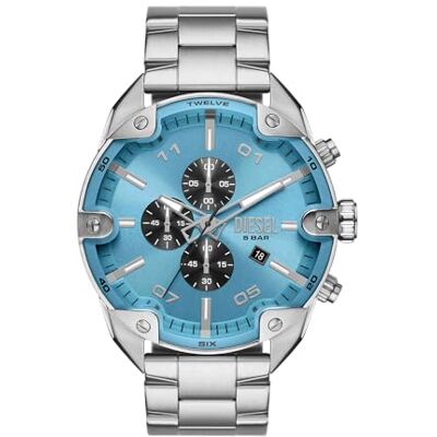 Diesel Watch für Männer Spiked Quarz/Chrono Uhrwerk 49 mm Gehäusegröße mit einem Edelstahlarmband DZ4655 Diesel Watch für Männer Spiked Quarz/Chrono Uhrwerk 49 mm Gehäusegröße mit einem Edelstahlarmband DZ4655