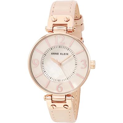 Anne Klein Women's Leather Strap Watch Blush/Rose Gold Anne Klein Women's Leather Strap Watch Blush/Rose Gold