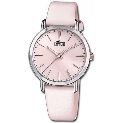Lotus Damenuhr Analog aus Edelstahl und Leder Rosa Lotus Damenuhr Analog aus Edelstahl und Leder Rosa