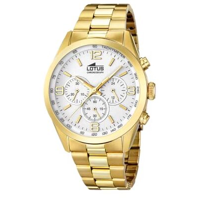 Lotus Herrenuhr Analog aus Edelstahl 316l Goldfarben Lotus Herrenuhr Analog aus Edelstahl 316l Goldfarben