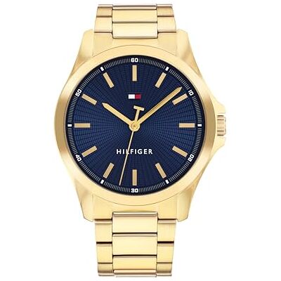 Tommy Hilfiger Uhr mit DREI-Zeiger-Quarzwerk für Herren mit Goldfarben Edelstahlarmband 1710679 Tommy Hilfiger Uhr mit DREI-Zeiger-Quarzwerk für Herren mit Goldfarben Edelstahlarmband 1710679