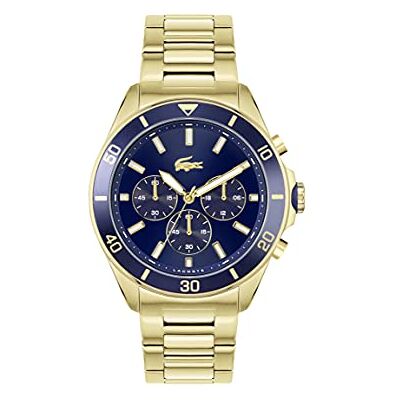 Lacoste Chronograph Quarz Uhr für Herren Kollektion TIEBREAKER mit Goldfarben Edelstahlarmband 2011151 Lacoste Chronograph Quarz Uhr für Herren Kollektion TIEBREAKER mit Goldfarben Edelstahlarmband 2011151