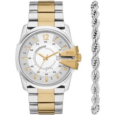 Diesel Herrenset Uhr Master Chief 3-Zeiger-Werk Datum Edelstahl, DZ2182SET Diesel Herrenset Uhr Master Chief 3-Zeiger-Werk Datum Edelstahl, DZ2182SET