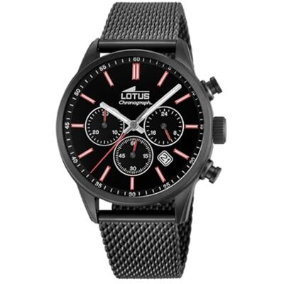 Lotus Herrenuhr Analog aus Edelstahl 316l Schwarz Lotus Herrenuhr Analog aus Edelstahl 316l Schwarz