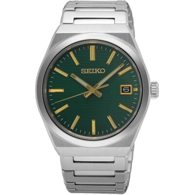 Seiko Klassik Armbanduhr für Männer in der Farbe Silber mit Armband aus Edelstahl, Wasserdichtigkeit: 10 bar, Gehäusedurchmesser: 39 mm, SUR601P1 Seiko Klassik Armbanduhr für Männer in der Farbe Silber mit Armband aus Edelstahl, Wasserdichtigkeit: 10 bar, Gehäusedurchmesser: 39 mm, SUR601P1