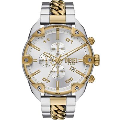 Diesel Herrenuhr Chronograph Spiked Edelstahl, DZ4629 Diesel Herrenuhr Chronograph Spiked Edelstahl, DZ4629