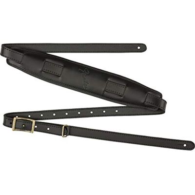 Fender ® »MUSTANG® VINTAGE SADDLE STRAP« Gitarrengurt aus Leder Farbe: Schwarz, 2 Fender ® »MUSTANG® VINTAGE SADDLE STRAP« Gitarrengurt aus Leder Farbe: Schwarz, 2