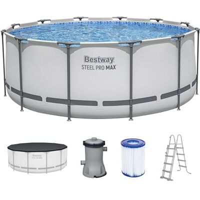 Bestway Aufstellpool rund 366x122 cm, Komplett-Set mit Filterpumpe Bestway Aufstellpool rund 366x122 cm, Komplett-Set mit Filterpumpe