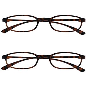 OPULIZE Fly 2er-Pack Taschengröße Super Licht Lesebrille Matt Braun Herren Damen Lesehilfe RR67-2 +3,50 OPULIZE Fly 2er-Pack Taschengröße Super Licht Lesebrille Matt Braun Herren Damen Lesehilfe RR67-2 +3,50