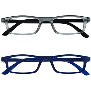 OPULIZE The Reading Glasses Company Die Lesebrille Unternehmen Matt Grau Schwarz Marineblau Leicht Leser Wert 2er-Pack Herren Frauen RR17-73 +3,50 OPULIZE The Reading Glasses Company Die Lesebrille Unternehmen Matt Grau Schwarz Marineblau Leicht Leser Wert 2er-Pack Herren Frauen RR17-73 +3,50