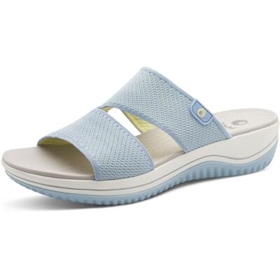 Jana Coshy Original – Die Hallux-freundliche Pantolette 8-27270-43 blau Sky H-Weite Jana Coshy Original – Die Hallux-freundliche Pantolette 8-27270-43 blau Sky H-Weite
