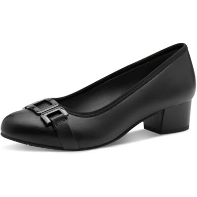 Jana Damen Pumps Kleiner Absatz Vegan, Black Nappa, 42 Jana Damen Pumps Kleiner Absatz Vegan, Black Nappa, 42