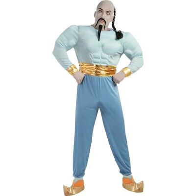 FIESTAS GUIRCA Muskulöser Scheich Kostüm für Erwachsene (52-54/L) Overall und Gürtel Wüstenprinz und Scheich Kostüme für Halloween, Karneval und Kostümpartys Ideal für Herren Blau und Gold FIESTAS GUIRCA Muskulöser Scheich Kostüm für Erwachsene (52-54/L) Overall und Gürtel Wüstenprinz und Scheich Kostüme für Halloween, Karneval und Kostümpartys Ideal für Herren Blau und Gold