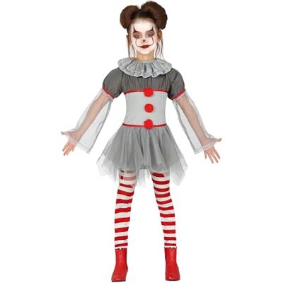 FIESTAS GUIRCA Evil Clown Kinderkostüm Kleid, Kragen und Strumpfhose FIESTAS GUIRCA Evil Clown Kinderkostüm Kleid, Kragen und Strumpfhose