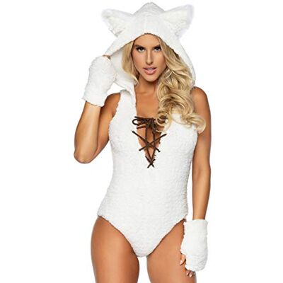 LEG AVENUE Wild Thang Kostum Set White S LEG AVENUE Wild Thang Kostum Set White S