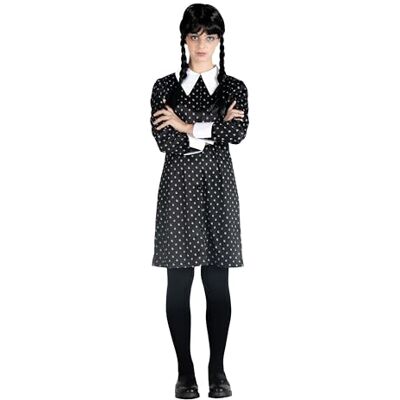 Ciao 11322 Wednesday Addams Verkleidung, Schwarz/Weiß, 6/8 Jahre (S-140 cm) Ciao 11322 Wednesday Addams Verkleidung, Schwarz/Weiß, 6/8 Jahre (S-140 cm)