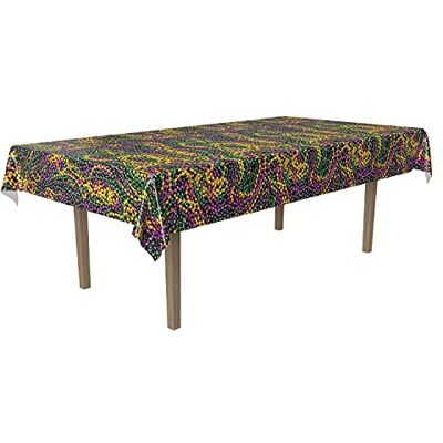 Beistle Tischdecke, Motiv: Mardi Gras Perlen, 137 x 274 cm Beistle Tischdecke, Motiv: Mardi Gras Perlen, 137 x 274 cm