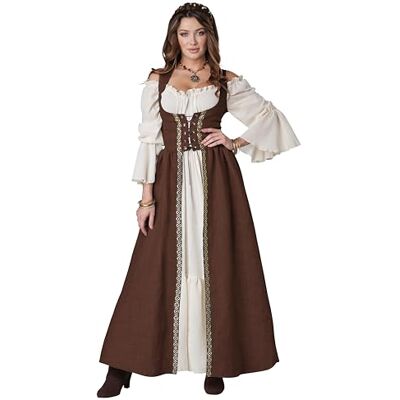California Costumes Mittelalterliches Overdress Erwachsenenkostüm (braun), XS California Costumes Mittelalterliches Overdress Erwachsenenkostüm (braun), XS