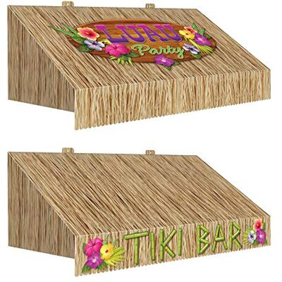 Beistle Dreidimensionale Tiki Bar Neuheit Wandmarkisen 2 Stück Luau Party Dekorationen, 62,9 x 22,2 cm, mehrfarbig Beistle Dreidimensionale Tiki Bar Neuheit Wandmarkisen 2 Stück Luau Party Dekorationen, 62,9 x 22,2 cm, mehrfarbig