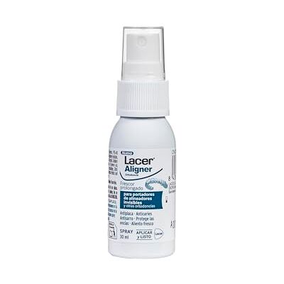Lacer Aligner Mundspray für unsichtbare Zahnspangen, 30 ml, längere Frische, Anti-Karies und Anti-Plaque, schützt das Zahnfleisch, schnelle Anwendung ohne Ausspülen, glutenfrei und ohne Alkohol Lacer Aligner Mundspray für unsichtbare Zahnspangen, 30 ml, längere Frische, Anti-Karies und Anti-Plaque, schützt das Zahnfleisch, schnelle Anwendung ohne Ausspülen, glutenfrei und ohne Alkohol