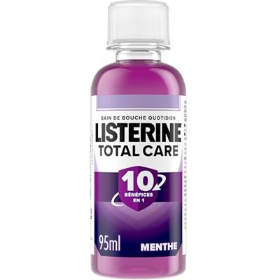 Listerine Total Care Tägliches Mundwasser (95 ml Flasche) Mundpflege Zahnschmelzschutz 10 Vorteile in 1 Mundwasser für langanhaltenden frischen Atem Listerine Total Care Tägliches Mundwasser (95 ml Flasche) Mundpflege Zahnschmelzschutz 10 Vorteile in 1 Mundwasser für langanhaltenden frischen Atem