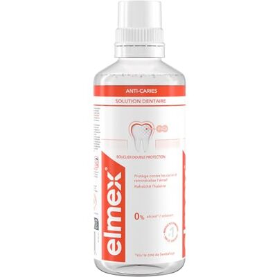 ELMEX Mundwasser gegen Karies – doppelter Schutz & remineralisiert den Zahnschmelz – Formel ohne Alkohol ELMEX Mundwasser gegen Karies – doppelter Schutz & remineralisiert den Zahnschmelz – Formel ohne Alkohol