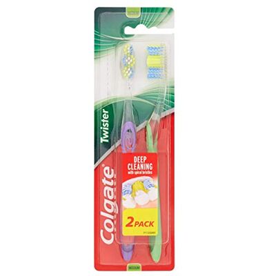 Colgate Palmolive Twister-Zahnbürste, 1 x 2er-Pack Colgate Palmolive Twister-Zahnbürste, 1 x 2er-Pack