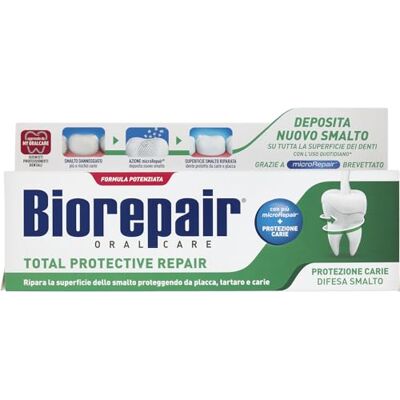 Biorepair , Total Protective Repair Zahnpasta, repariert Nagellack, schützt vor Plaque, Zahnstein und Karie, repariert Nagellack, hält den Atem frisch, Zahnpasta ohne Fluor, 75 ml Biorepair , Total Protective Repair Zahnpasta, repariert Nagellack, schützt vor Plaque, Zahnstein und Karie, repariert Nagellack, hält den Atem frisch, Zahnpasta ohne Fluor, 75 ml