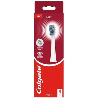 Colgate 360 Sonic Max Ersatzbürsten für batteriebetriebene Zahnbürsten, Weiß Colgate 360 Sonic Max Ersatzbürsten für batteriebetriebene Zahnbürsten, Weiß