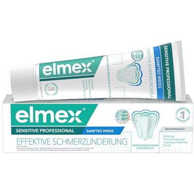 ELMEX SENSITIVE PROFESSIONAL plus Sanft. Zahnweiss, 75 ml Zahncreme ELMEX SENSITIVE PROFESSIONAL plus Sanft. Zahnweiss, 75 ml Zahncreme