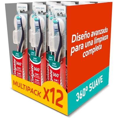 Colgate Mélytisztító Fogkefe - Puha Ecsetek - Családi Csomag - 12 Colgate Mélytisztító Fogkefe - Puha Ecsetek - Családi Csomag - 12