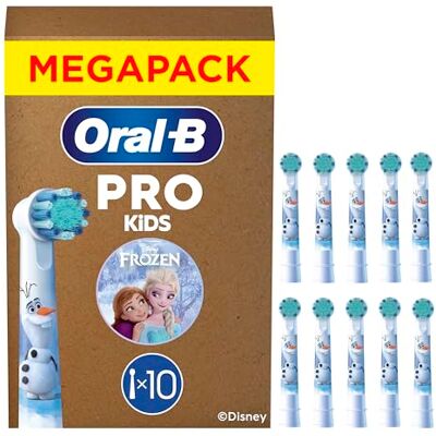 Oral-B Aufsteckbürsten Pro Kids 3+ Disney Frozen, Weiß, 10 Stück Original Zahnbürstenaufsatz für Elektrische Zahnbürste Kinder ab 3 Jahren, Zahnbürstenköpfe, Extra Weiche Borsten Oral-B Aufsteckbürsten Pro Kids 3+ Disney Frozen, Weiß, 10 Stück Original Zahnbürstenaufsatz für Elektrische Zahnbürste Kinder ab 3 Jahren, Zahnbürstenköpfe, Extra Weiche Borsten