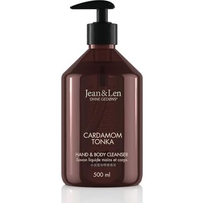 Jean & Len Hand & Body Cleanser Cardamom & Tonka, vegan, 500 ml Jean & Len Hand & Body Cleanser Cardamom & Tonka, vegan, 500 ml